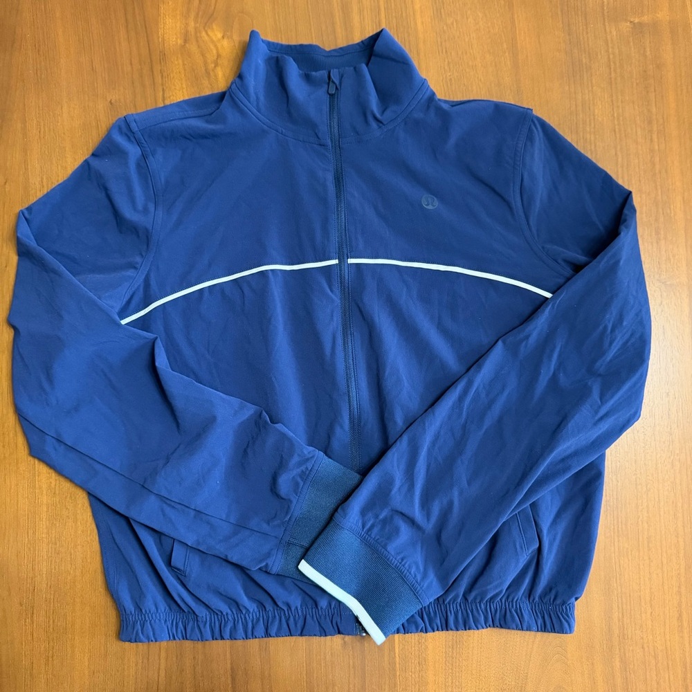 Lululemon Court Rival Tennis Track Jacket Size 8 Navy Blue - Picture 5 of 9